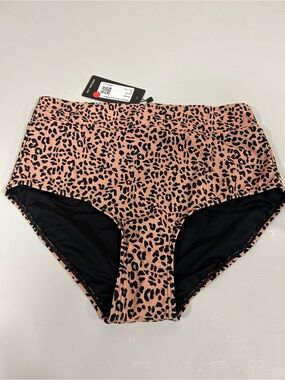 Janela Bay High-Waist Leopard Print Swim Bottoms